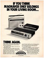 1981 Magnavox Print Ad, Digital Clock Radios Multiband Portable Think Again picture
