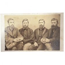 1860’s Rare Antique CDV  Photo Civil War Era Quadruplets Men Twins Unusual picture