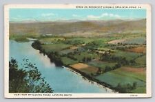 Postcard View Looking South from Wyalusing Rocks near Wyalusing PA1929 picture