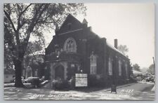 Rushville IL~First Christian Church~Stained Glass Windows~House Next Door~RPPC picture