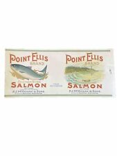 Vintage Salmon Can Label, Point Ellis Brand, Columbia River  picture