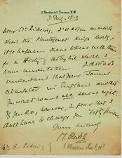 Vintage “Historical Novelist” Maurice Hewlett Hand Written Letter Dated 1912 picture
