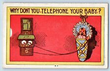 Knox Pennsylvania PA Postcard Why Dont You Telephone Your Baby 1908 Antique picture