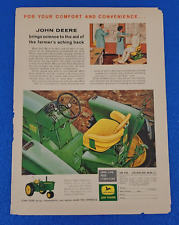 1961 JOHN DEERE NEW GENERATION COMFORT SEAT ORIGINAL CLASSIC PRINT AD SHIPS FREE picture