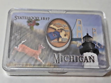 VINTAGE PLAYING CARDS SOUVENIR OF MICHIGAN STATEHOOD 1837 New Sealed picture