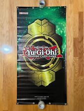 Official Yu-Gi-Oh Logo Yellow Vertical OTS Store Promotional Vinyl Banner 2012 picture