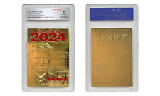 DONALD TRUMP 2024 Save America 23K GOLD SIGNATURE Card - Graded GEM-MINT 10 picture