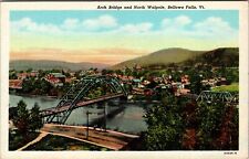 Bellows Falls VT-Vermont, Arch Bridge, North Walpole, Vintage Postcard picture