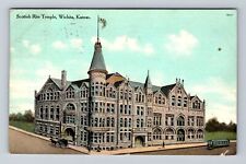 Wichita KS-Kansas, Scottish Rite Temple, Antique, Vintage c1909 Postcard picture