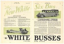 1926 White Co. 2 Separate Pg. Ad: Passenger Bus 4 & 6 Cylinder Models, Cleveland picture