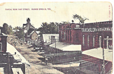 View of First Street Hughes Springs Texas TX 1907-15 Postcard picture