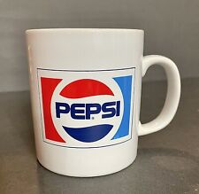 Vintage Original Pepsi Coffee Mug Cup Soda Pop Cola VTG White Ceramic/Porcelain picture