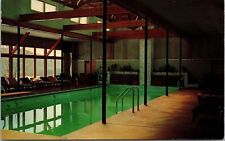 Interior Berkshires Resort Indoor Swimming Pool Lenox Massachusetts Postcard UNP picture
