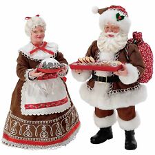 Possible Dreams Santa Mrs. Claus Baking Gingerbread 10.5-inch Figurine Set picture