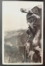 Vintage Postcard 1930-1945 Overhanging Rock - Glacier Point, Yosemite, CA (RPPC) picture