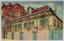 Madame Johns Legacy New Orleans French Quarter Louisiana Postcard Linen Unposted picture