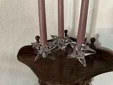 Three Gorgeous Small Star Taper Candle Holders picture