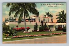 Miami Beach FL-Florida, A Modernistic Florida Home, Antique Vintage Postcard picture
