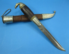 Finnish Finland Horse Head Hunting Knife with Sheath Vintage READ DESCRIPTION picture