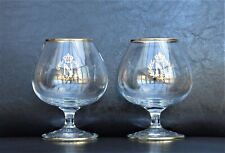 NAPOLEON COGNAC BRANDY SNIFTERS STEMMED 2 x GLASSES BALLOONS - LOT 01 picture