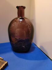Vintage Wheaton Bottle Larg Washington Amathyst Glass 8 Inches Tall Pre-owned picture