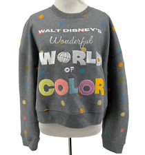 Disney 100 Walt Disney's Wonderful World of Color Ladies Semi Crop Sweatshirt M picture