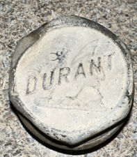 Antique Vintage DURANT Automobile Hub Grease Caps Dust Cover Brass Nickel picture