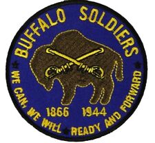 BUFFALO SOLDIERS ROUND PATCH - Color - Veteran Owned Business. picture