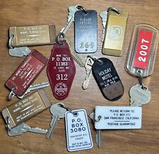 Vintage 1960s/70s Hotel Motel Room Keys & Fobs Mixed Lot Of 10 Collection #3 picture