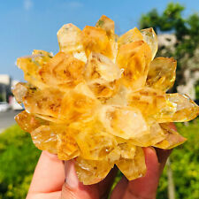 300g+ New Find Yellow Phantom Quartz Crystal Cluster Mineral Specimen Healing picture