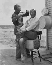 Home barber shop 1912 Vintage Old Photo 8.5 x 11 Reprints picture