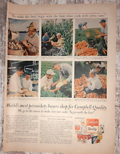 1959 Campbell Vintage Print Ad Soup Quality Ingredients Buyers Produce Meats picture
