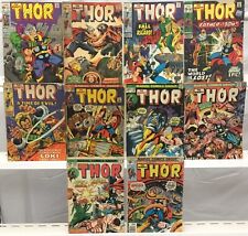 Marvel Comics Low Grade Vintage Thor Comic Book Lot of 10 Issues picture