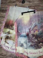 2-Thomas Kinkade Happy Easter - Happy Valentine’s Day Year of Glad Tidings Flags picture