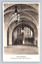 New York City NY, RPPC, The Riverside Church Narthex Real Photo Vintage Postcard picture