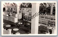 Real Photo Interior Of Old Ice Cream Parlor w/ Tables And Counters RPPC RP J60 picture