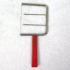 Vintage Red Handled Bakelite Slicer Cheese Cake Ice Cream Cutter Nostalgia MCM picture