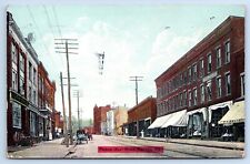 Warren PA Pennsylvania Postcard Penna Avenue Showing Businesses Stores c1911 picture