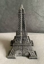 Melannco Antique Silver Finish Eiffel Tower Bookends Pair 9.75” Tall  picture