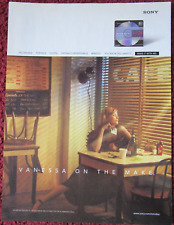 1998 MDW-74 Recordable Mini-Disc Print Ad ~ VANESSA PARADIS After Hours at Diner picture