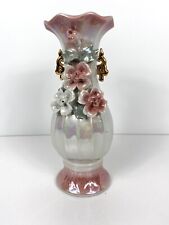Vintage Capodimonte Style Lusterware 10 Inch Flower Vase picture