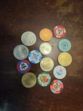 lot of 14 assorted Casino Chips and Tokens picture