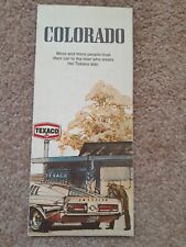 Vintage 1972 Texaco Colorado State Highway Gas Station Travel Road Map Oil Ads picture