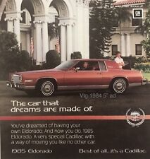 1985 Cadillac Eldorado Red Auto Car What Dreams Are Made Of 5” PRINT AD Vtg picture