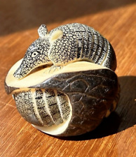  Vintage Panamanian Armadillo Tagua Nut Carving---New, 2