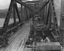 US Soldiers Remagen Bridge hours before collapse into Rhine River 8x10 WWII 855 picture