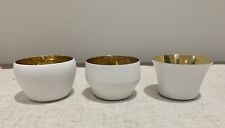 Skultuna 1607 Set Of 3 Kin White Tea-light Candle Holders Made In Sweden picture