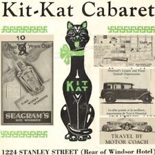 1930s Cabaret Montreal Quebec Vintage KIT-KAT Whiskey Ads Tourist Taxi Alcohol  picture