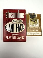 Vintage Arco Playing Cards~ Streamline No 7 Giant Face & Tom Thumb Junior picture