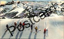 1952 Skiing on Mazama Ridge, Rainier Park, PARADISE VALLEY, postcard jj102 picture